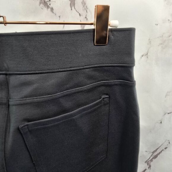 Spanx Leggings Womens Medium Gray Ponte Ankle Pants Crop High Rise Perfect - Picture 13 of 14
